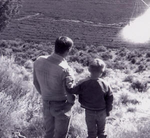 Alan Parks and son, Dan (age 5) at the ranch